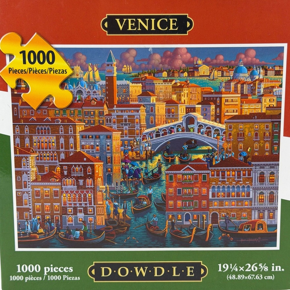 Dowdle Venice 1000 Piece Puzzle Eric Dowdle NEW Sealed Pieces w/ Poster